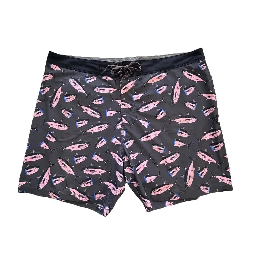 Hurley Mens Phantom Hybrid Black Pink Fish Board Shorts Swim Trunks Sz 40